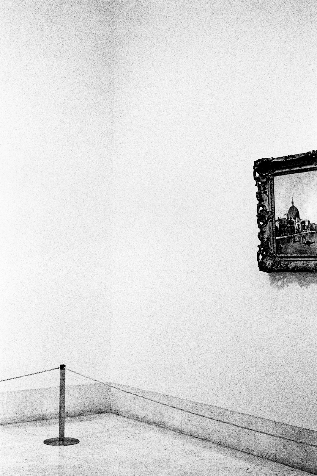 Untitled (corner and painting), silver gelatin photograph by Mikael Siirilä