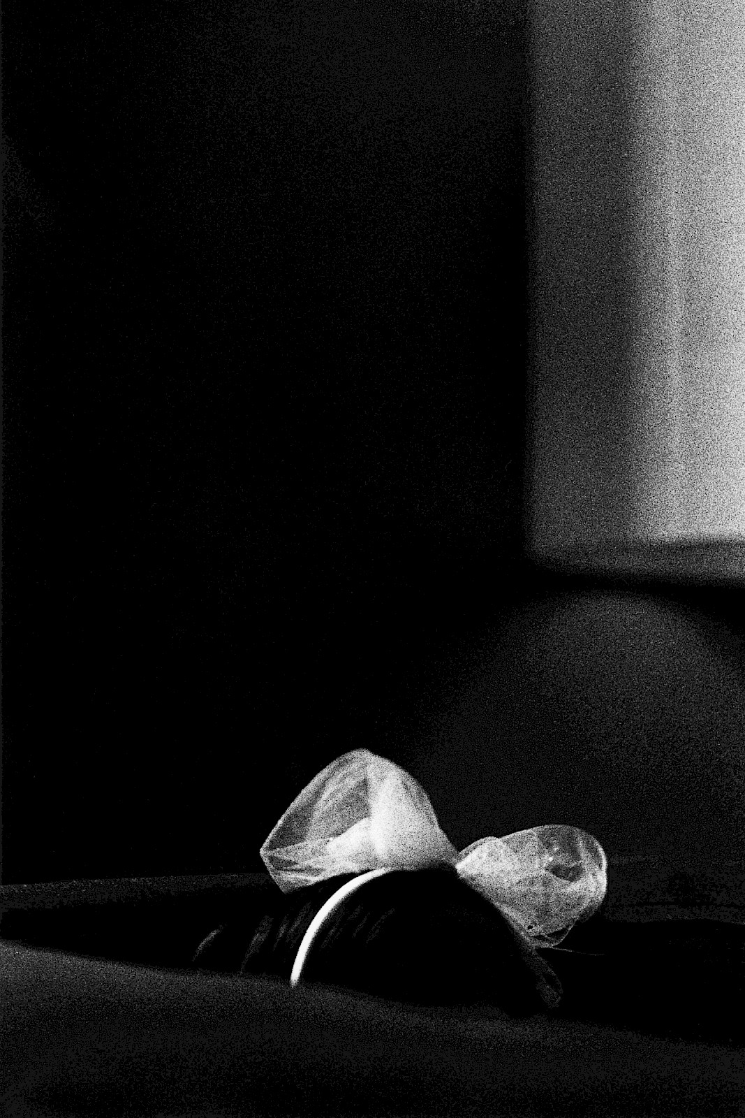 Untitled (girl and ribbon), silver gelatin photograph by Mikael Siirilä