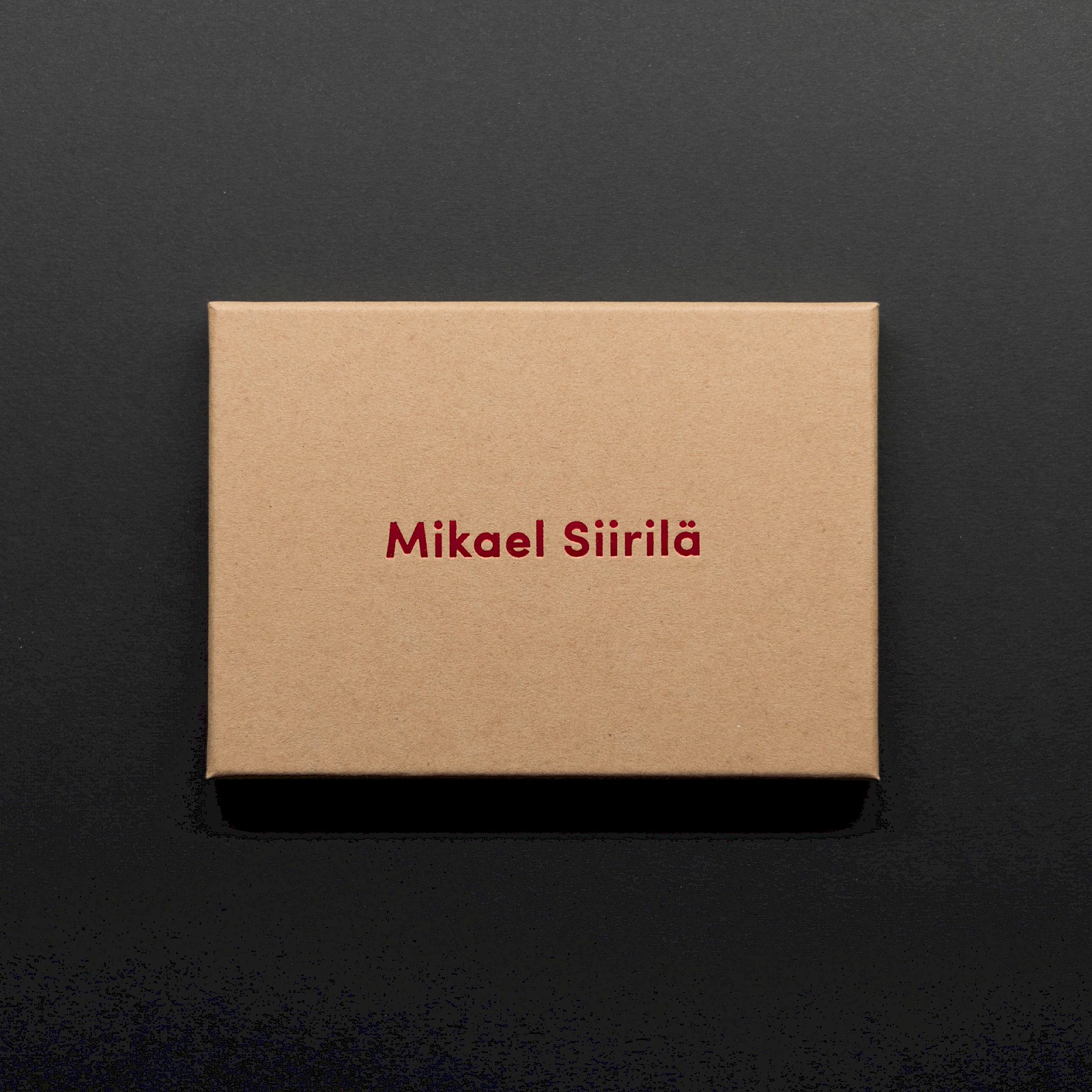 Custom box foil stamped by hand